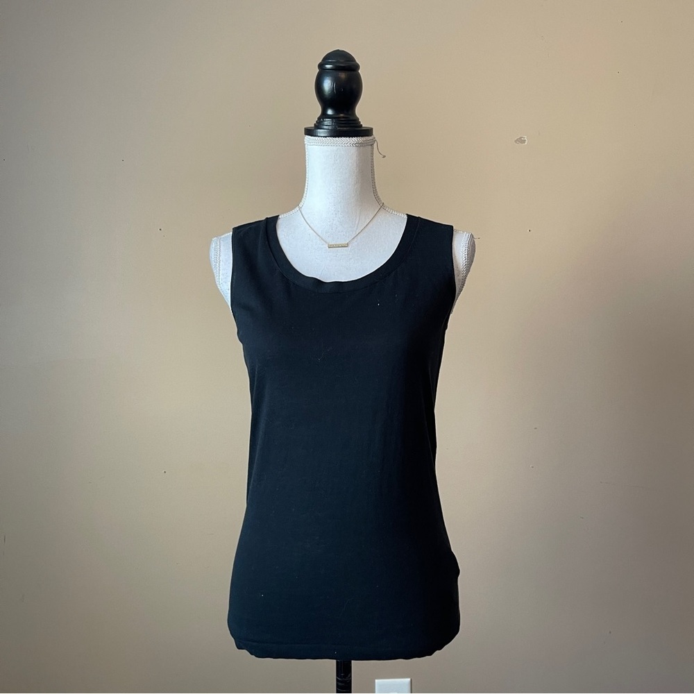 LAFAYETTE 143 NY | Black 100% Cotton Tank Top Sz S